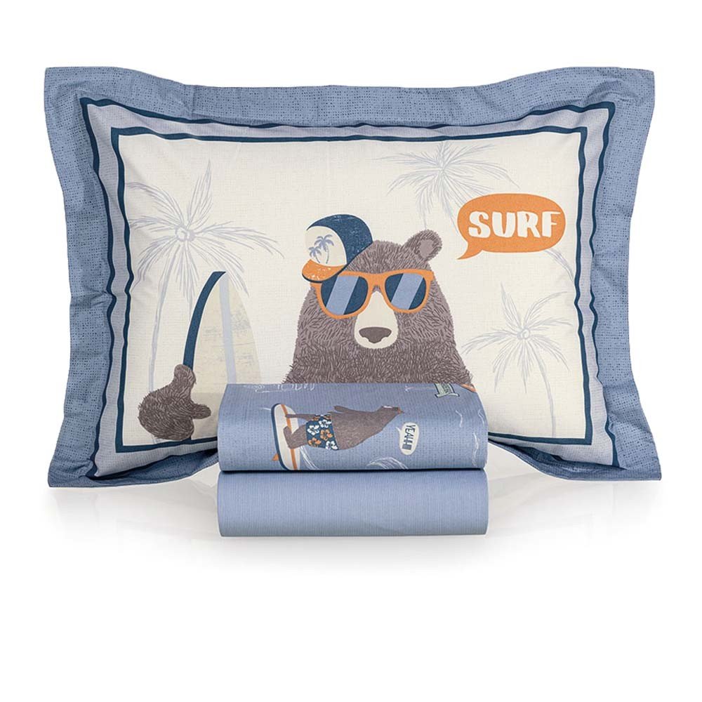 Jogo de Cama 3 Peças Estampado Karsten 200 fios Solteiro 180×250
