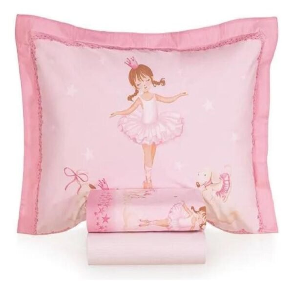 Jogo De Cama Lençol Karsten Infantil Solteiro Ballet 200 Fios 100% Algodão