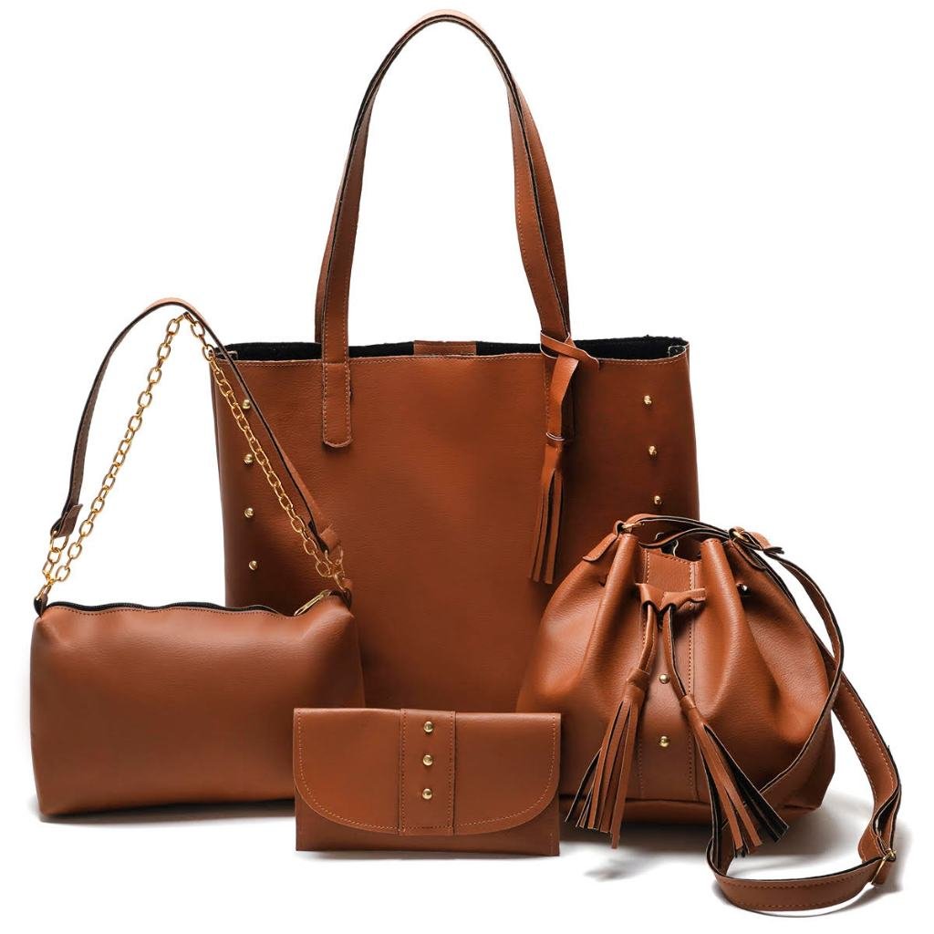 KIT 4 Bolsas Feminina Transversal Tiracolo