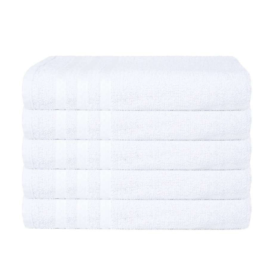 Kit 5 Toalhas de Banho Branca – 100% Algodão