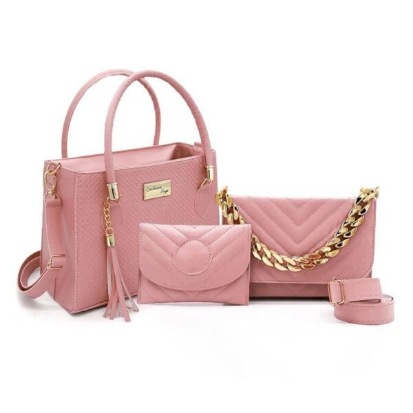 Kit com 3 Bolsas Femininas – Tote, Tiracolo e Carteira