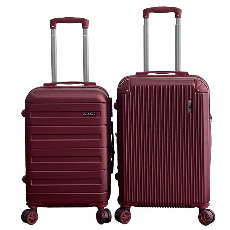 Kit Conjunto 2 Peças Mala de Bordo/Viagem Cadeado Rodina Removível 360º Graus