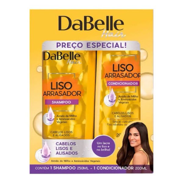 Kit DaBelle Hair Liso Arrasador Shampoo 250ml + Condicionador 175ml
