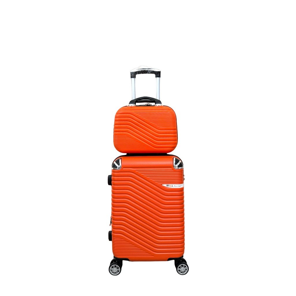 Kit de Mala De Viagem 10 KG 4 Roda Gira 360 Grau Fibra + Frasqueira