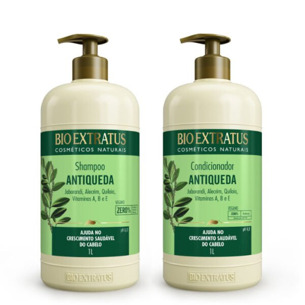 Kit Jaborandi Shampoo e Condicionador Bio Extratus - 1L Antiqueda e Crescimento
