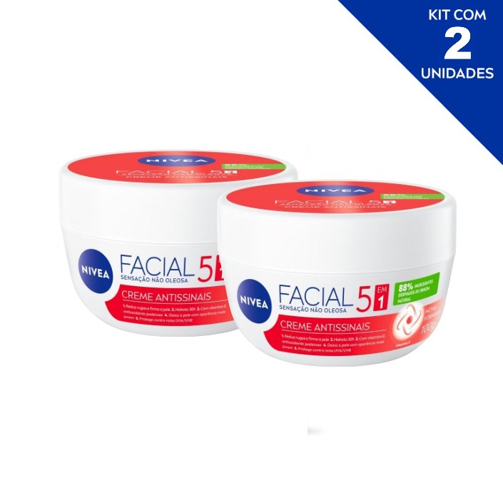 Creme Facial Antissinais 100g – 2 unidades KIT NIVEA