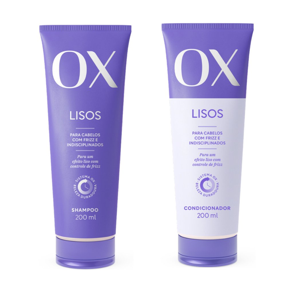 Kit OX Lisos Shampoo e Condicionador 200ml Cada