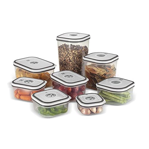 Kit Potes Herméticos de Plástico Electrolux – Cinza 1×8 Unidades