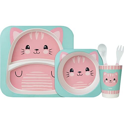 Kit Refeição Bambu Gatinho, Buba