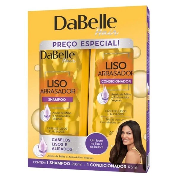 Kit Shampoo 250 ml + Condicionador 175 ml Dabelle Liso Arrasador