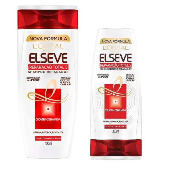 Kit Shampoo 375ml + Condicionador 170ml L'oreal Paris Elseve Reparação Total 5 Kit