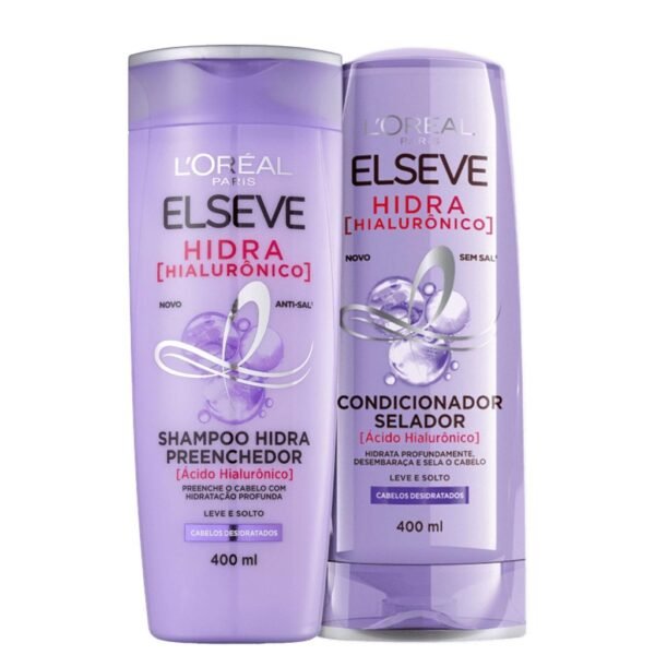 Kit Shampoo 400ml + Condicionador 400ml Elseve Hidra Hialurônico para Cabelo