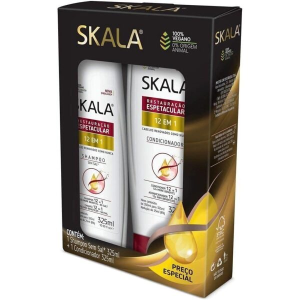 Kit Shampoo + Condicionador Skala 12 Em 1325ml
