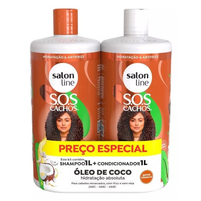 Kit Shampoo e Condicionador Salon Line Coco Profundo 1 Litro