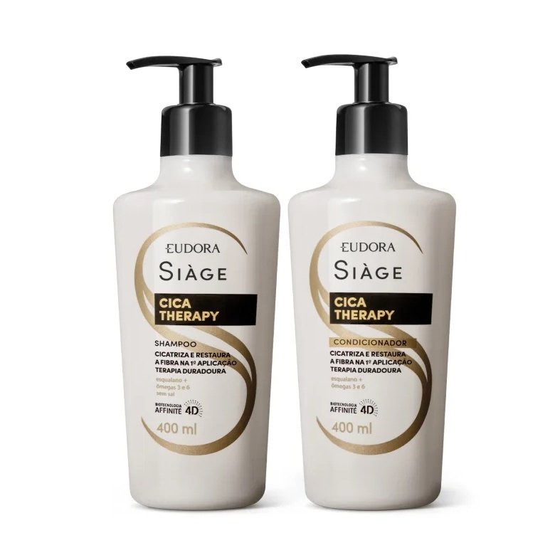 Kit Siage Cica-Therapy: Shampoo 400ml + Condicionador 400ml