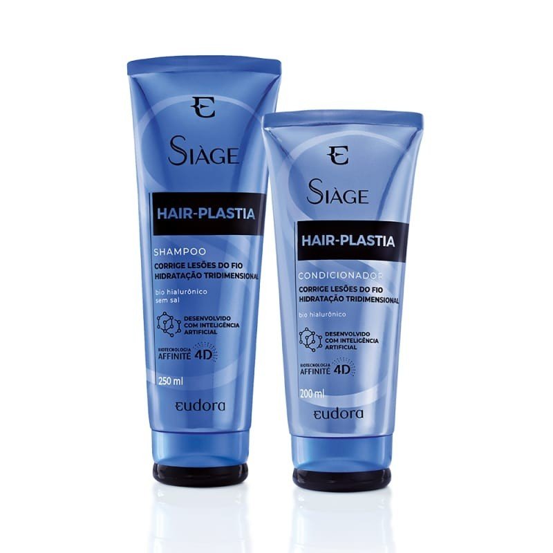 Kit Siàge Hair Plastia Shampoo + Condicionador – 100% ORIGINAL EUDORA