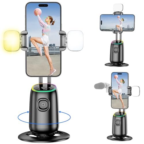 Suporte para Celular com Rastreamento Automático de Rosto – Tripé com Rotação de 360°, Controle Remoto e Gestos, Sem Aplicativo Necessário, Compatível com tripés para Vlog e FaceTime KOSCHEAL