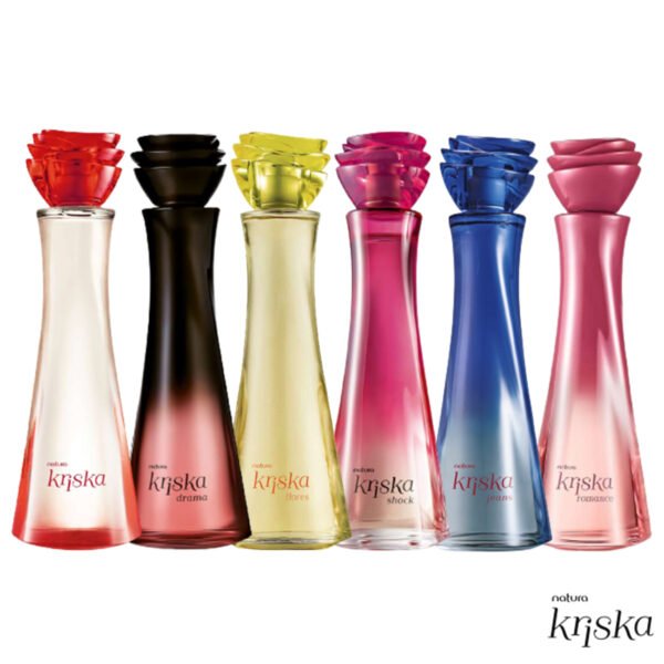 Kriska Colônia Natura - 100 ml: Tradicional, Shock, Flores, Sonhos, Drama, Jeans, Romance e Delírio (Perfume Feminino)