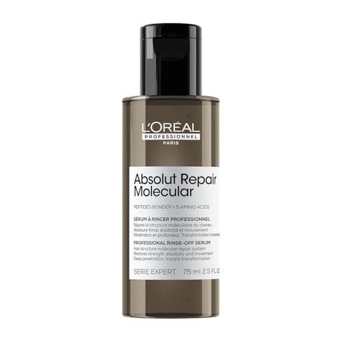 L’Oréal Professionnel Absolut Repair Molecular | Sérum Reconstrutor com Enxágue | Reparação Profunda para Cabelos Danificados | TravelSize | 75ml – Loreal