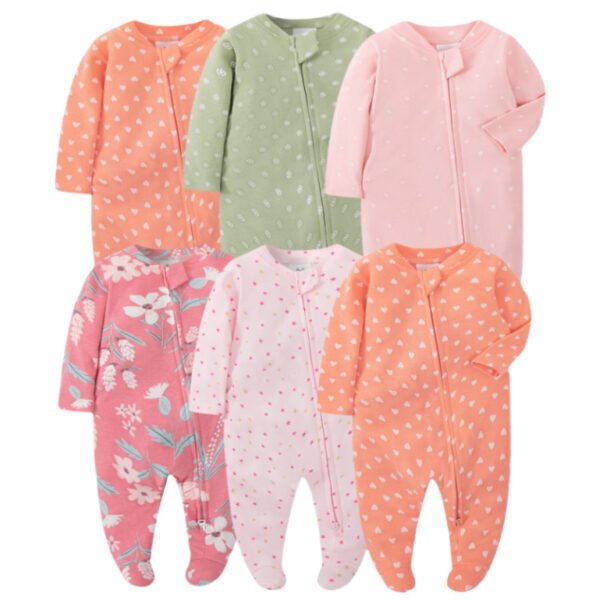 Lucky baby/macacão de bebê com zíper/macacão bebê menina carter/macacão recém nascido/macacão com pé menina algodão
