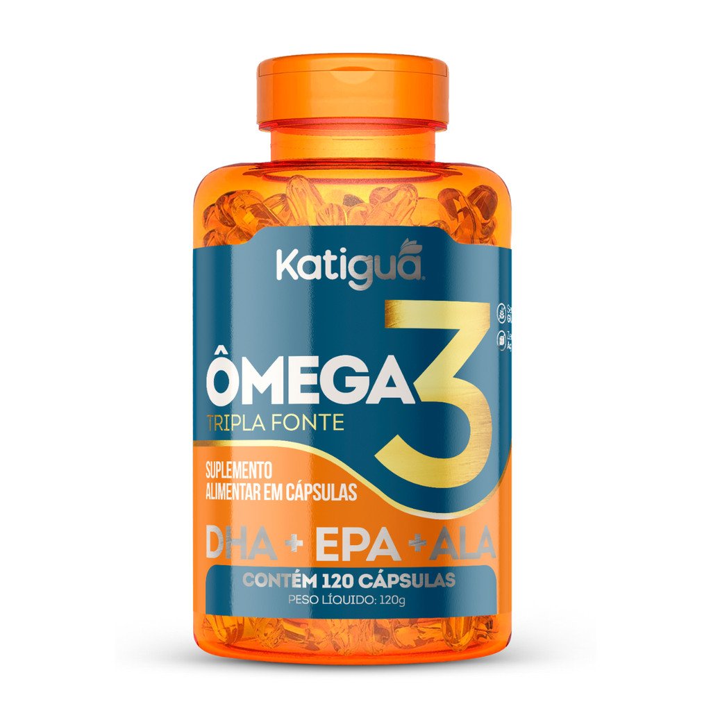 ÔMEGA 3 Tripla Fonte 1000mg 120cápsulas – 60cápsulas Katiguá