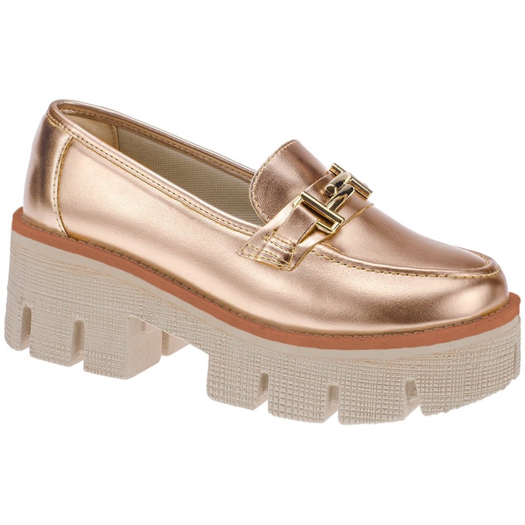 Mocassim Feminino Oxford Solado Tratorada Confortavel Chunky Grunge Moda Blogueira