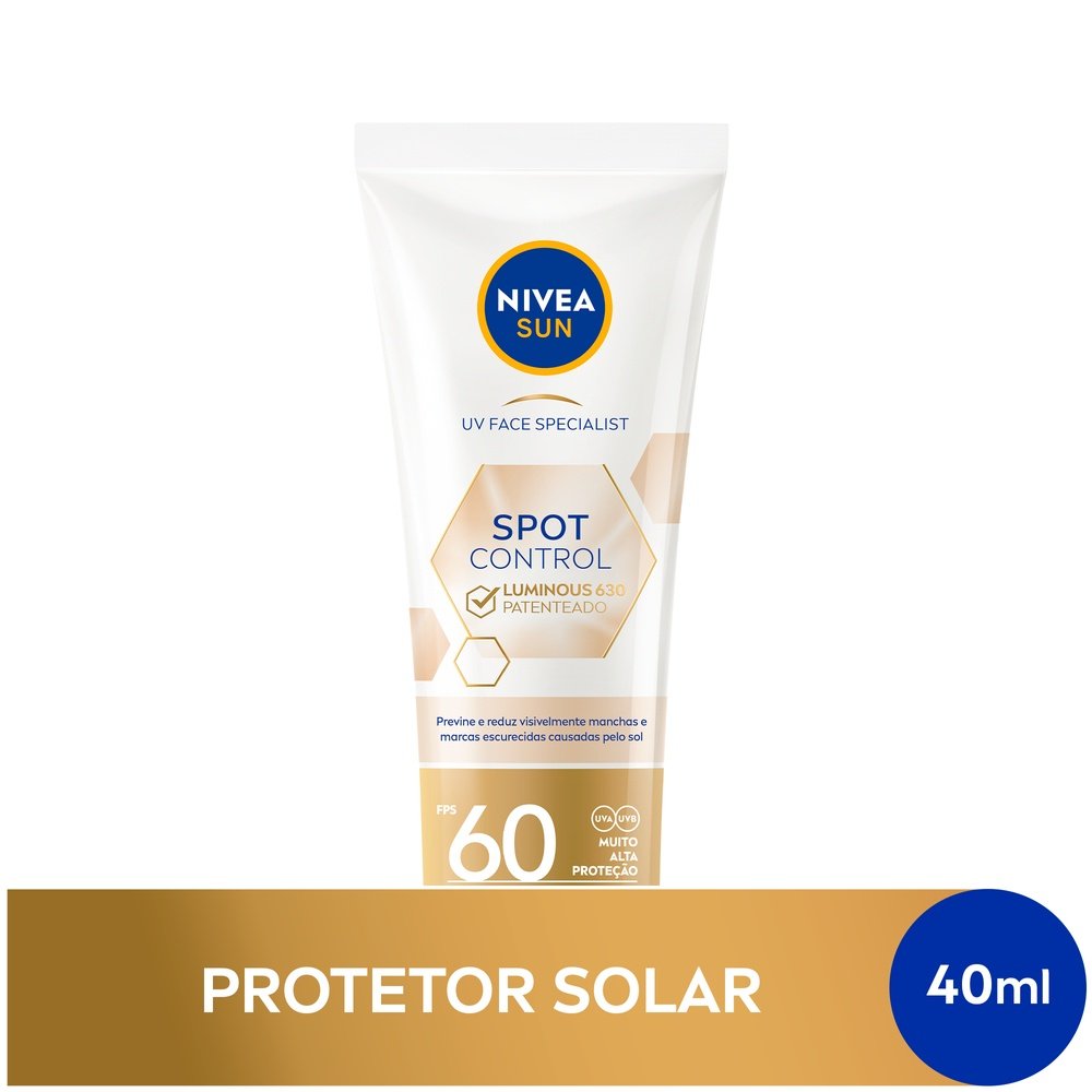 Protetor Solar Facial Fluido Spot Control Luminous 630® FPS60 40ml NIVEA SUN