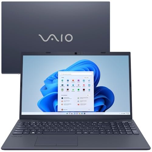 Notebook VAIO FE15, AMD® Ryzen 5, 12GB 512GB SSD, Tela 15,6” Full HD Antirreflexo, Windows 11 Home – Cinza Grafite, VJFE59F11X-BSKU501