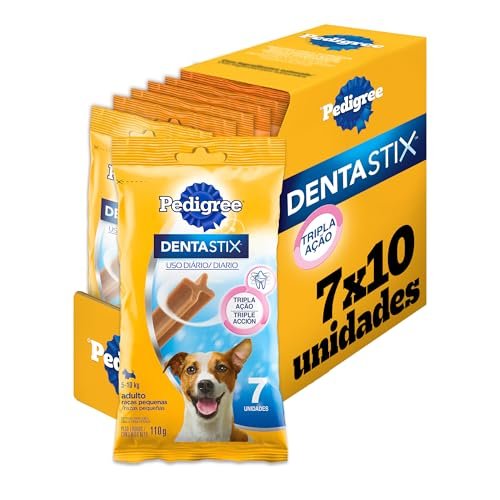 Pack Petisco Pedigree Dentastix Cuidado Oral Para Cães Adultos Raças Pequenas – 10 x 7 Unidades