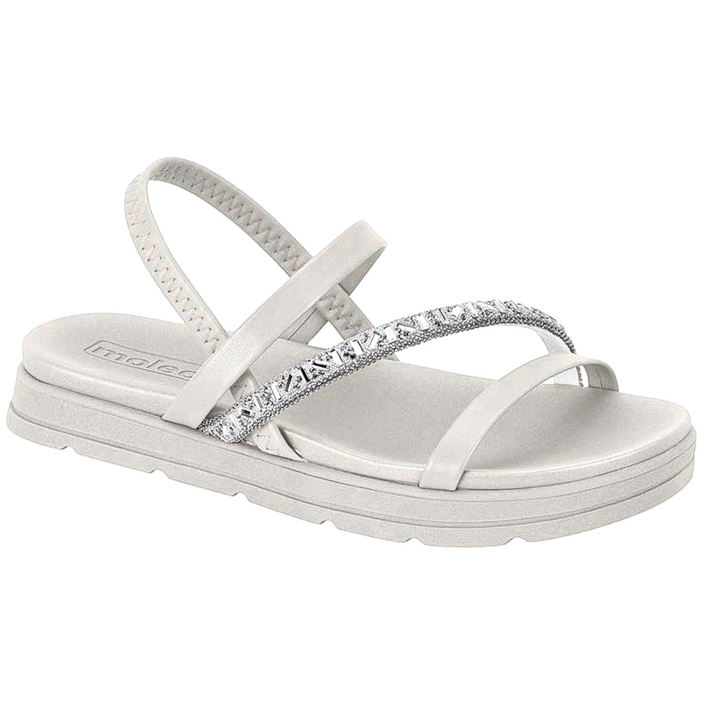 Papete Sandalia Moleca Feminina Strass Brilho Conforto Original Sandália