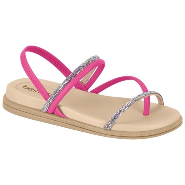 Sandalia Beira Rio Papete Feminina Strass Brilho Conforto Flatform Original
