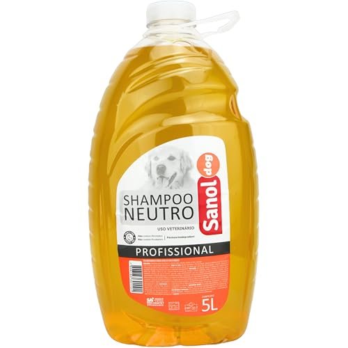 Sanol Dog Shampoo De Pêlos Para Cães E Gatos Neutro 5 Litros Laranja