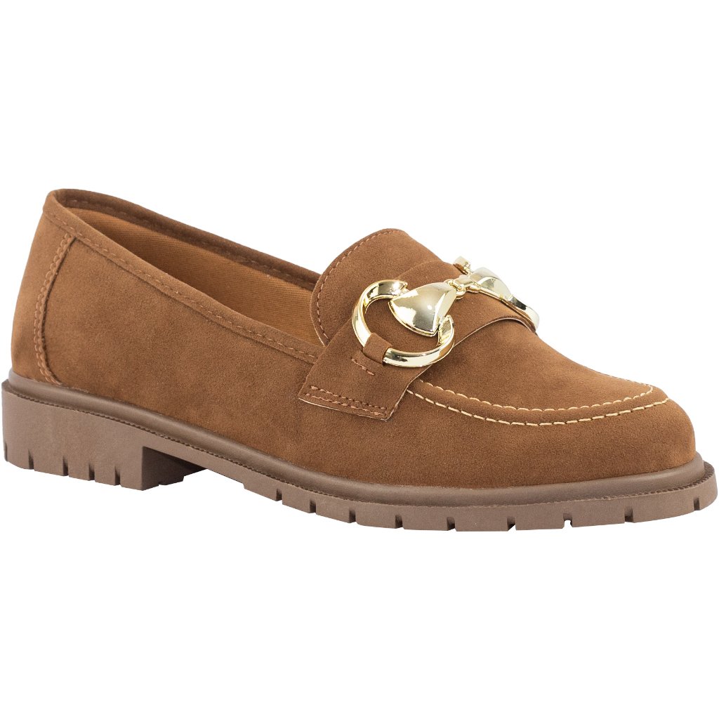 Sapato Feminino Lumiss Mocassim Boyfriend Tratorado Confortável Salto Baixo Loafer Flat Macio Casual Dia a Dia
