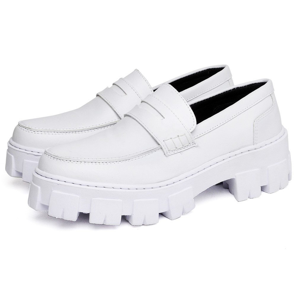 Sapato Mocassim Dubuy Oxford Feminino Branco Still