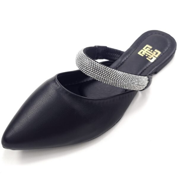 Sapato Mule Feminino Brilho Strass Pedraria Tendência Moda Original