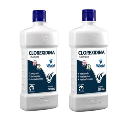 Shampoo e Condicionador Clorexidina 500 ml Kit c/ 2 Unidades