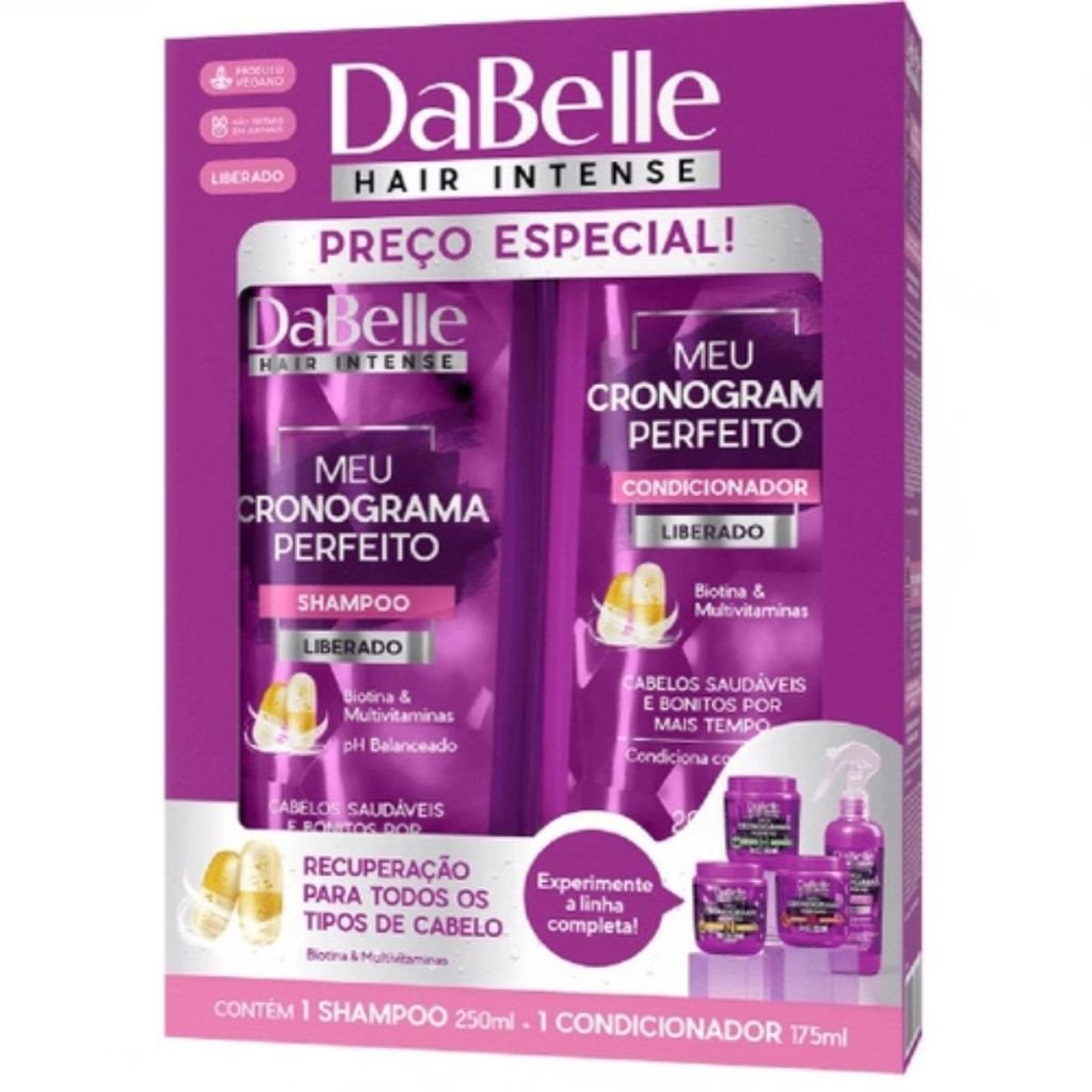 Shampoo e Condicionador DaBelle Meu Cronograma Perfeito