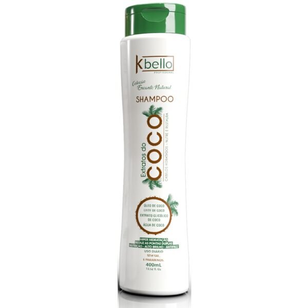 Shampoo Hidratante Extratos Do Coco 400ml Kbello Profissional Distribuidor Oficial Promoção