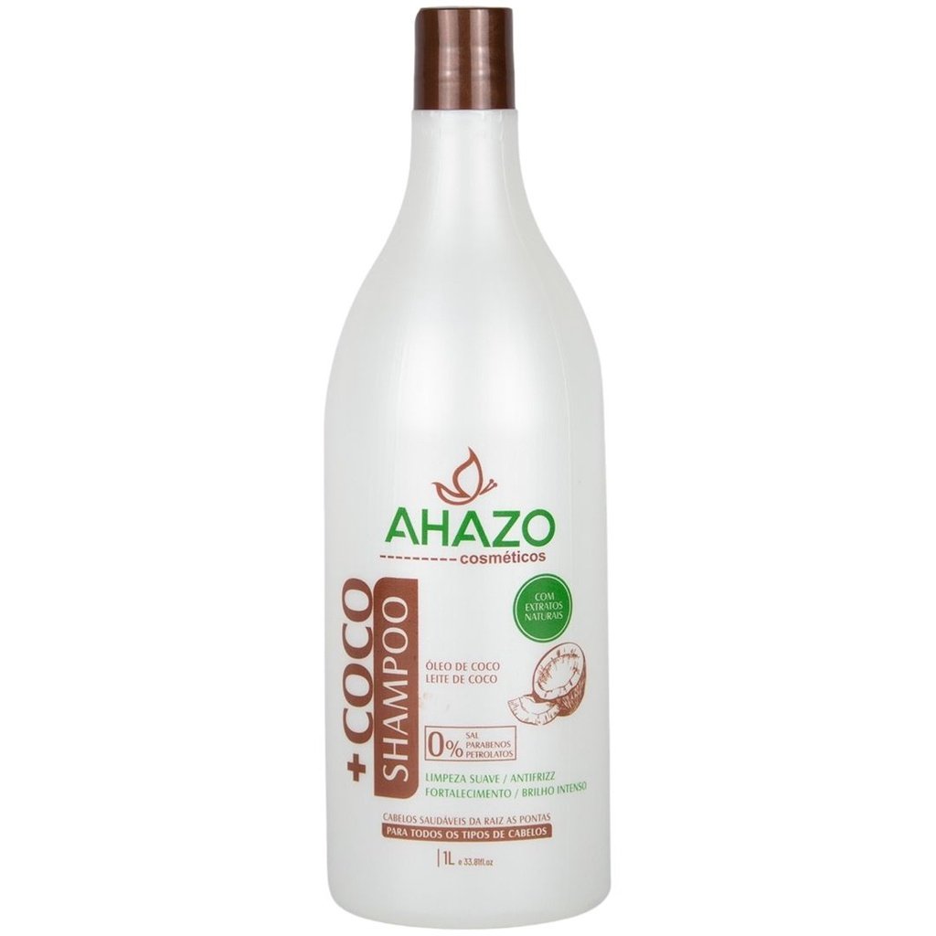 Shampoo Nutrição + Coco Uso Diário 1 Litro Ahazo