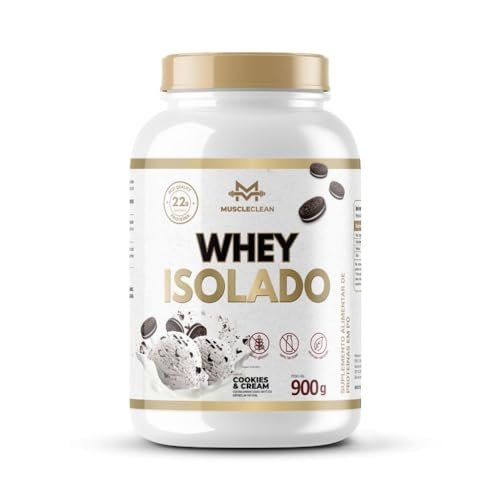 Whey Isolado Muscle Clean Zero Lactose – 900g (Pote, Cookies)