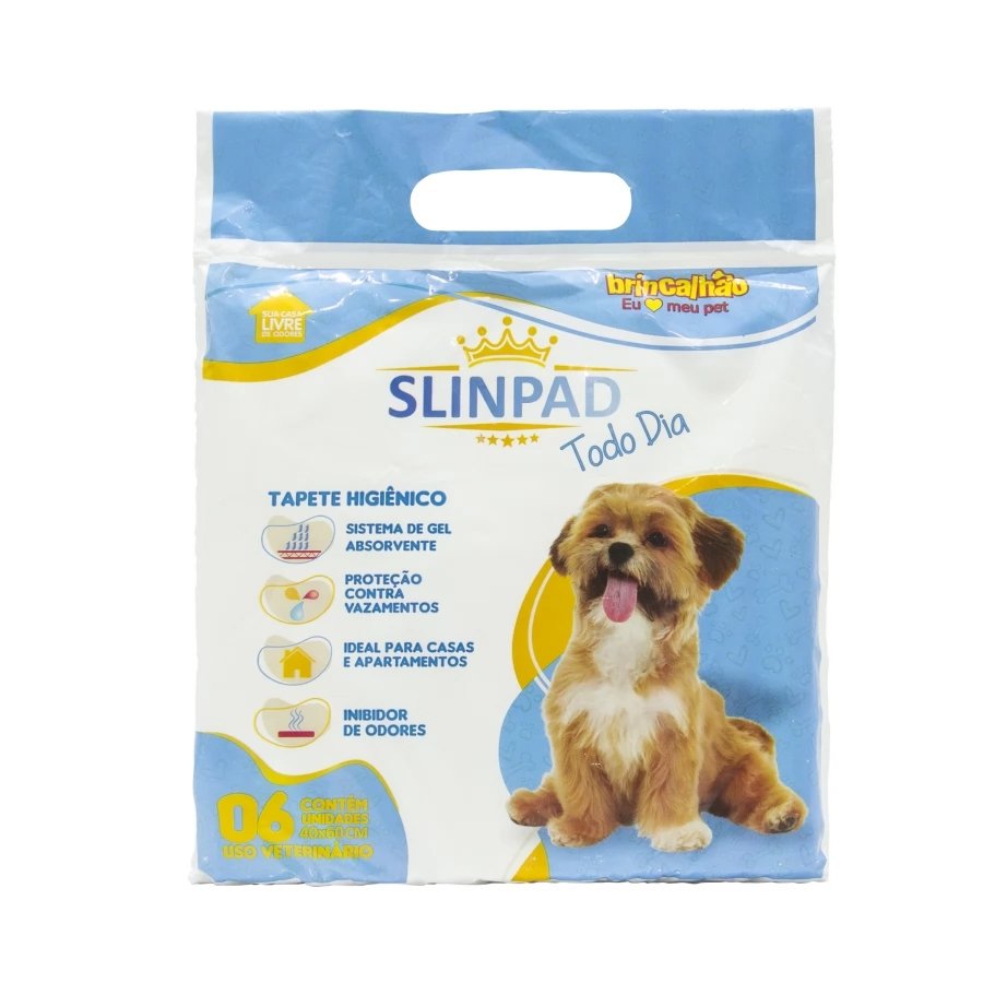 Tapete Higiênico Super Absorção Brincalhão Slinpad Pacote com 30 Unidades